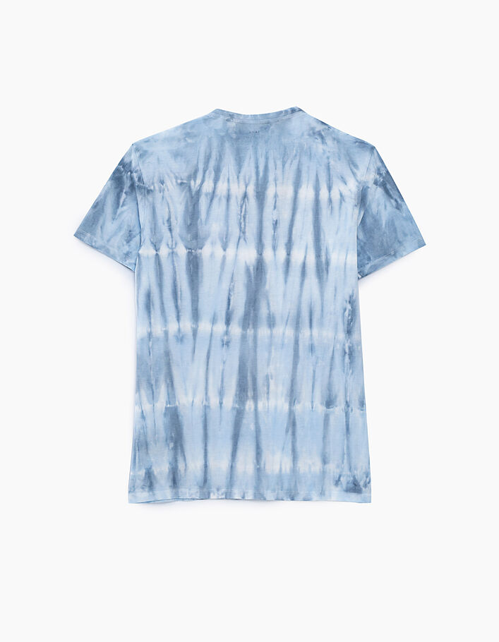 Vergissmeinnichtblaues Tie-Dye-Herren-T-Shirt - IKKS
