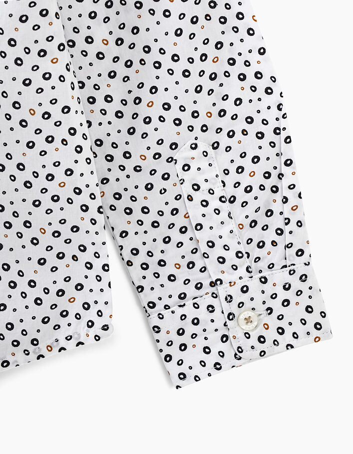 Cremeweißes Jungenhemd mit Leopardenprint  - IKKS