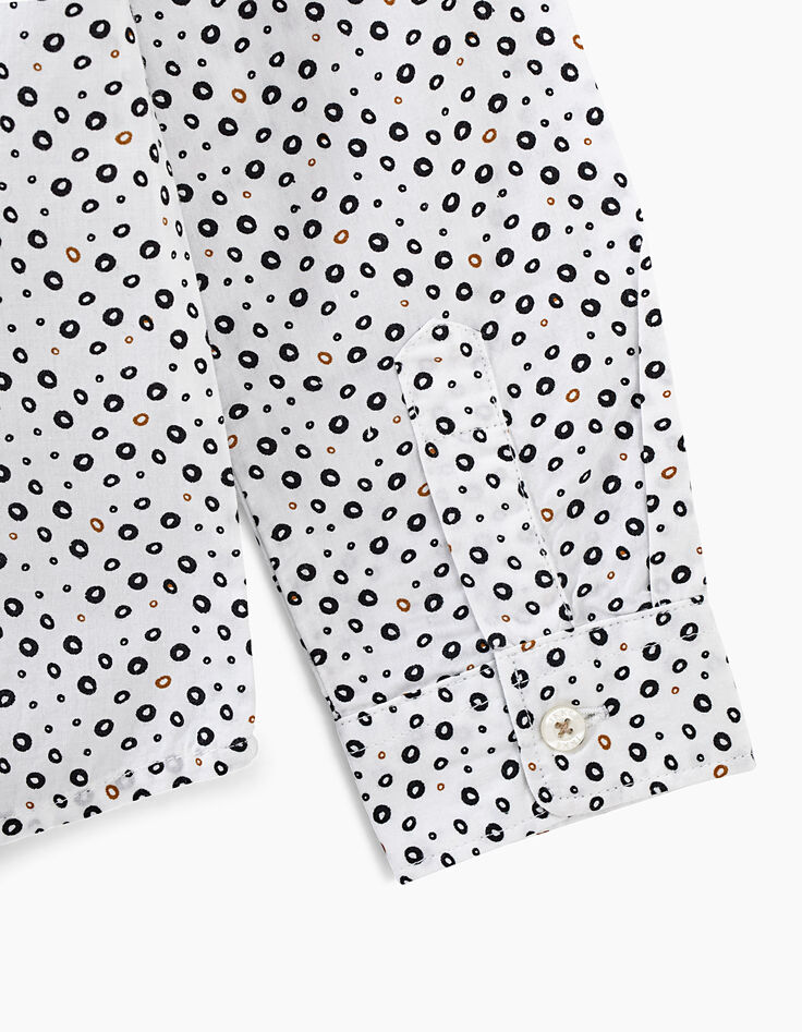 Boys’ off-white leopard print shirt -6 Boys’ off-white leopard print shirt -6
