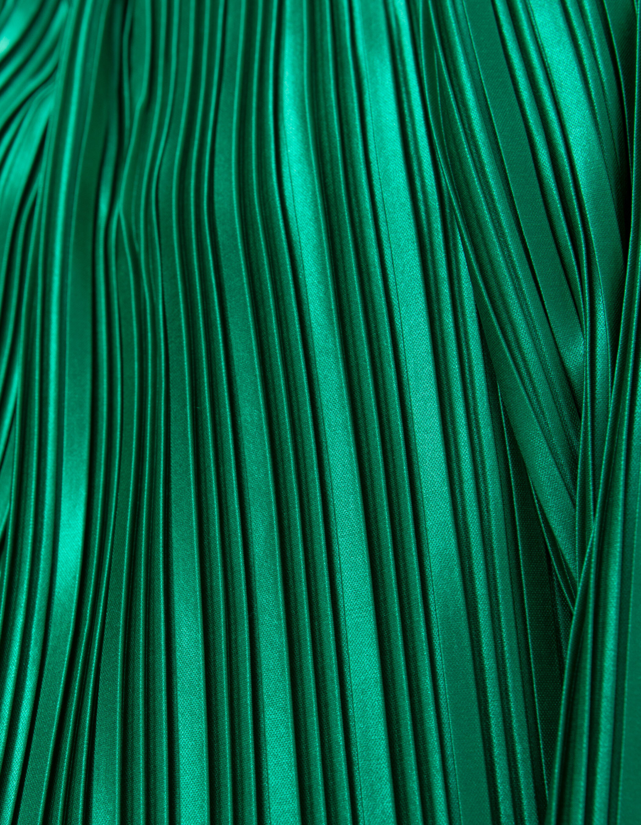 Robe longue verte plissee Femme IKKS
