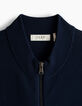 Men’s indigo textured cardigan-4