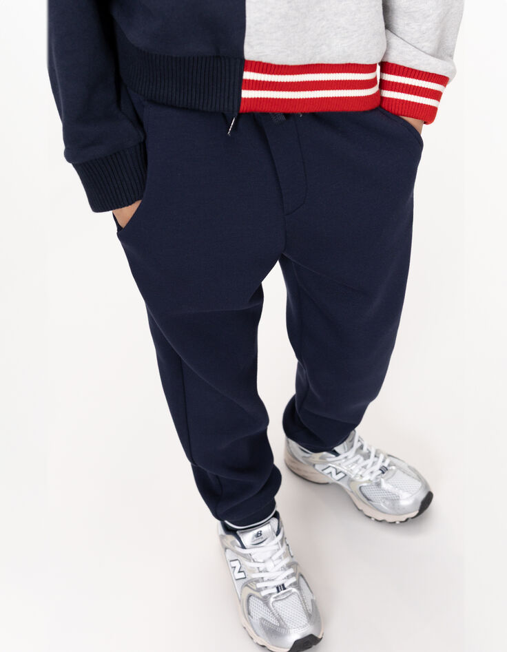 Pantalon de jogging marine typo cordons garçon-3 Pantalon de jogging marine typo cordons garçon-3