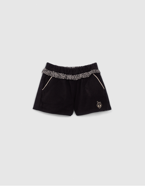 Wendeshorts, Schwarz und mit Fleckenprint, für Babymädchen