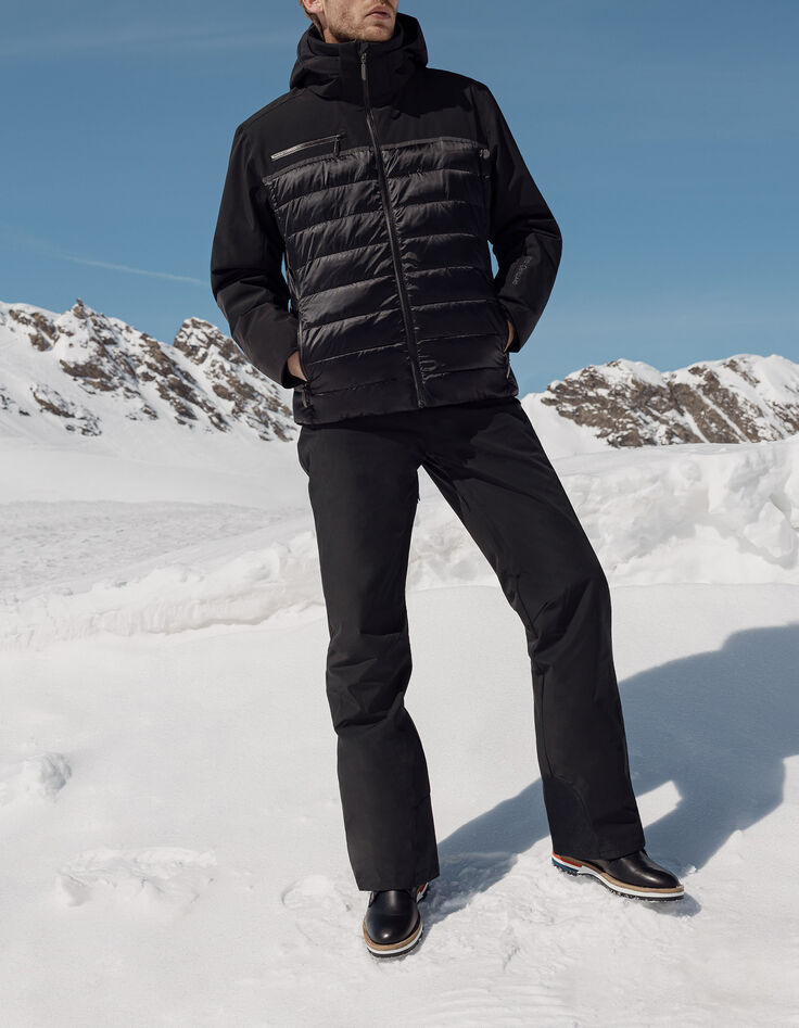 Men’s black mixed-fabric IKKS x DUVILLARD padded jacket-8 Men’s black mixed-fabric IKKS x DUVILLARD padded jacket-8