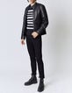 Camiseta negra Manifesto 1440 Leather Story hombre-6