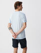 Men’s sky cotton modal crew neck T-shirt-2