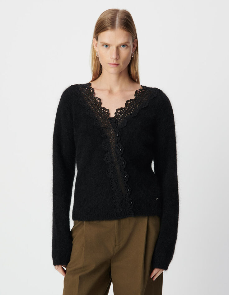 Jersey negro punto calado reversible mujer-4