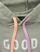 Sudadera verde cropped cordones tie&dye-3