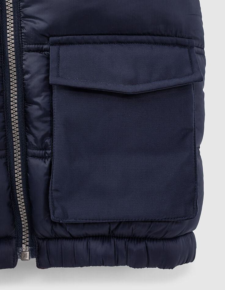 Boys’ navy and burgundy reversible padded jacket-5 Boys’ navy and burgundy reversible padded jacket-5