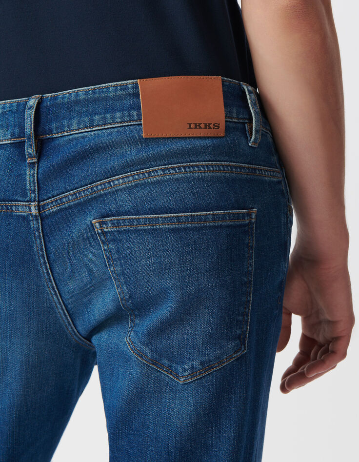 Indigoblaue SLIM-Herrenjeans-4