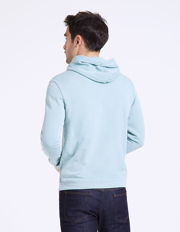 Men’s turquoise hooded sweatshirt-4