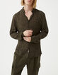 Hellkhaki REGULAR-Herrenhemd mit Blumen-Camouflageprint-1