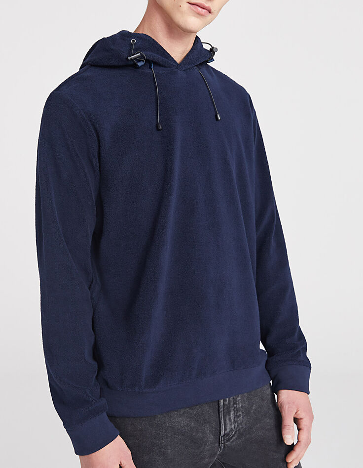 Sweat bleu foncé à capuche URBAN LAB Homme-2