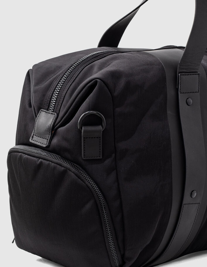 Men’s black nylon weekend bag-5