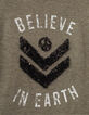 Girls&rsquo; khaki T-shirt with slogan on front and back-5