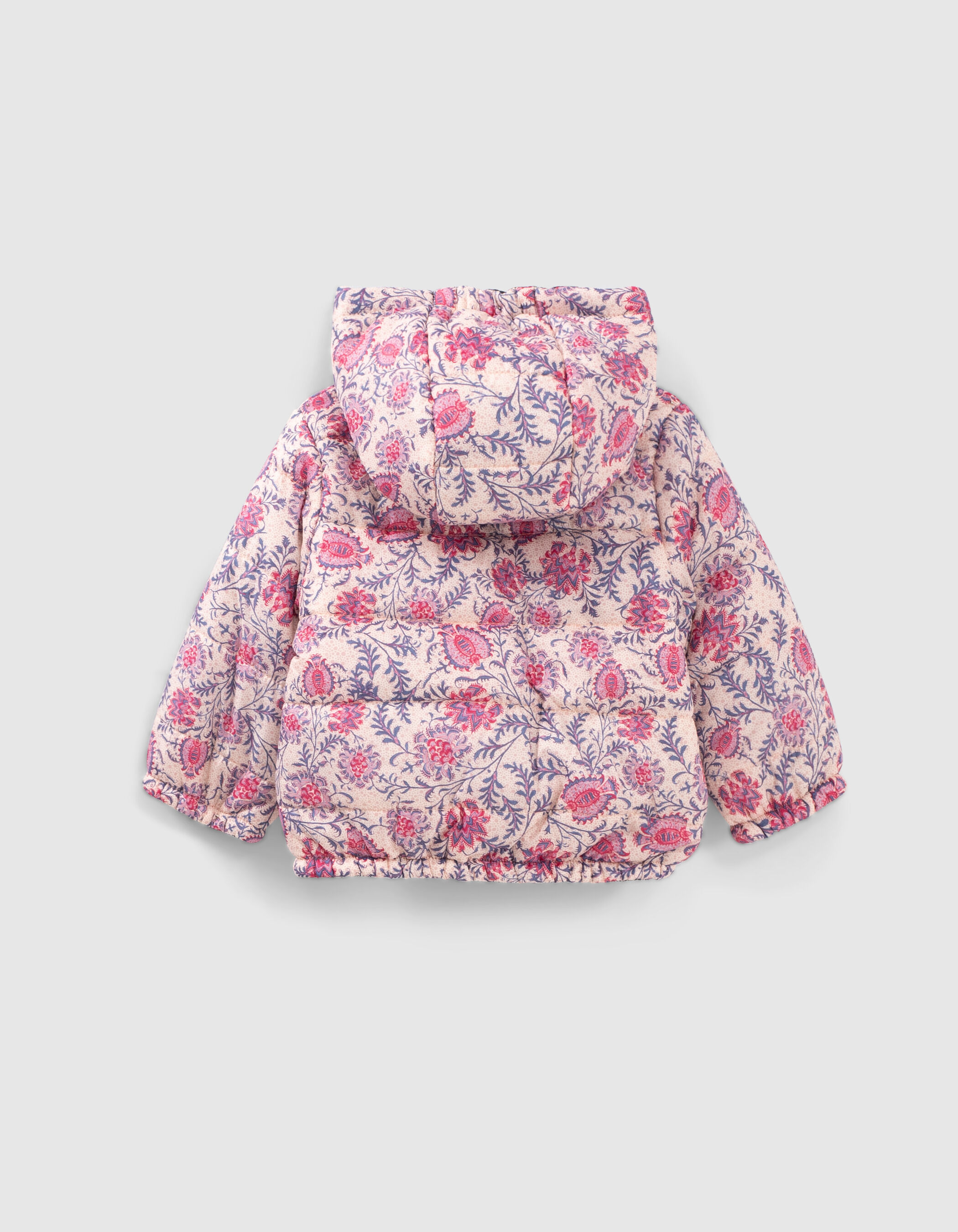Doudoune reversible navy et floral cachemire bebe fille IKKS