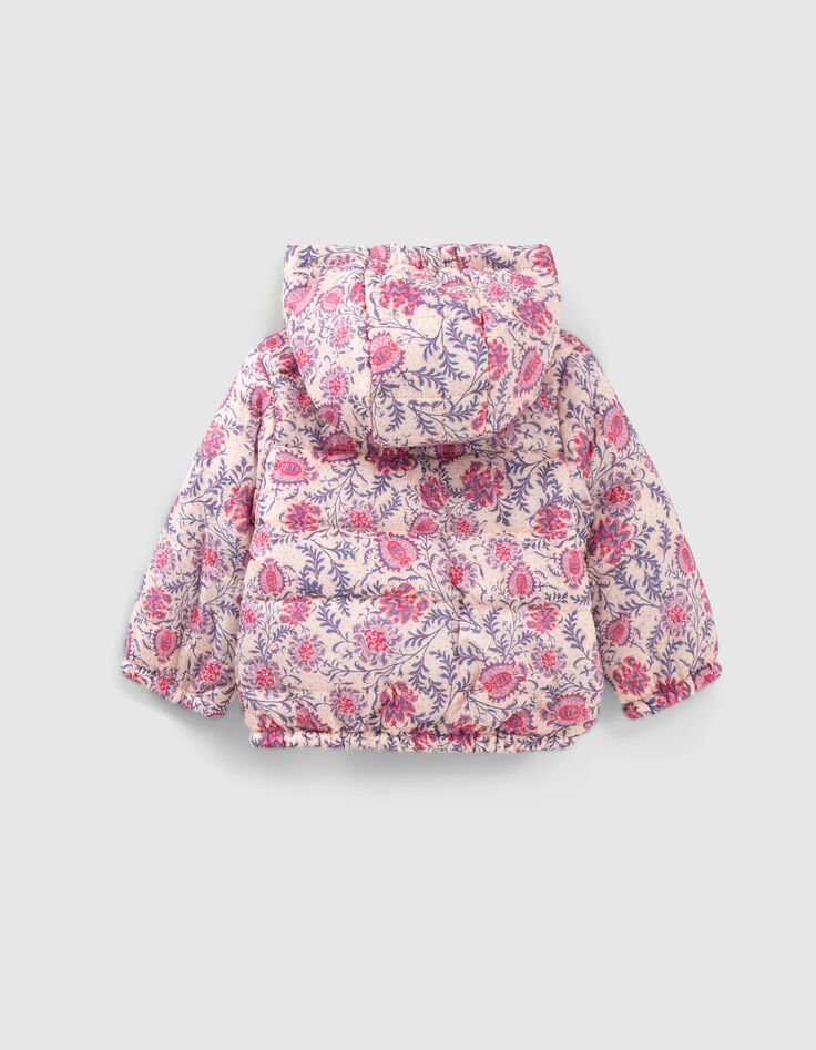 Plumas reversible navy floral cachemira bebé niña-4