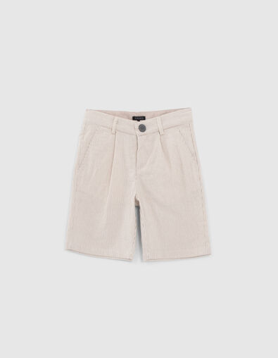Boys’ beige striped occasionwear suit Bermuda shorts - IKKS