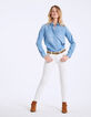 Camisa denim azul remaches estrellas joya mujer-6