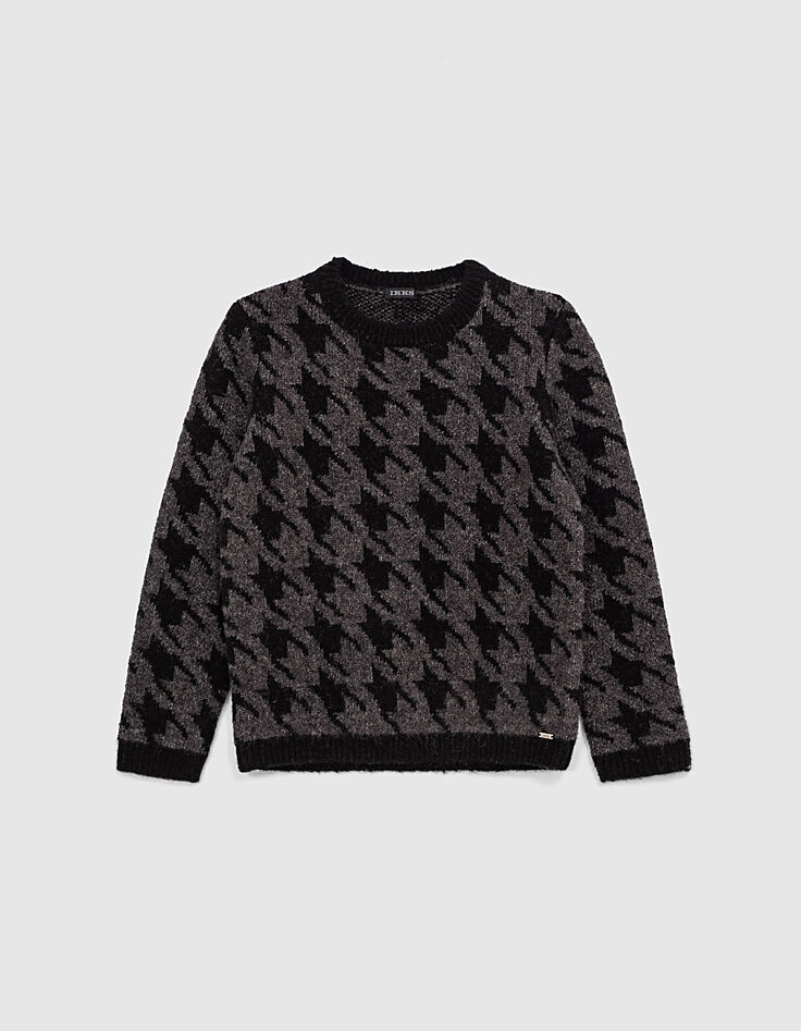 Jersey negro punto de maxi pata de gallo gris niño -1