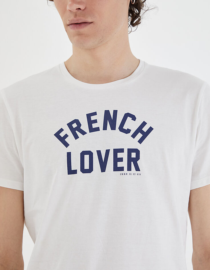 Camiseta blanco roto IKKS BETTER con letras azules-4 Camiseta blanco roto IKKS BETTER con letras azules-4