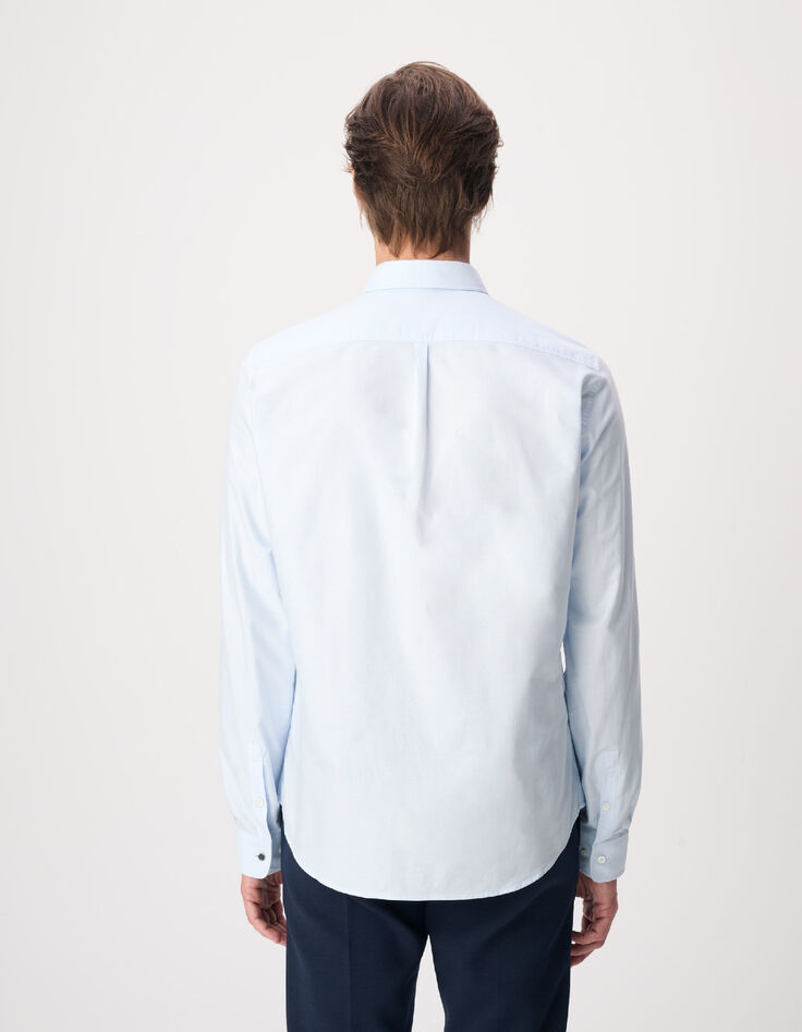 Chemise regular bleu ciel poche plaqu&eacute;e Homme-4