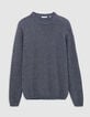 Herrenpullover, tintenfarben, Moulin&eacute;strick, Rundhals-6