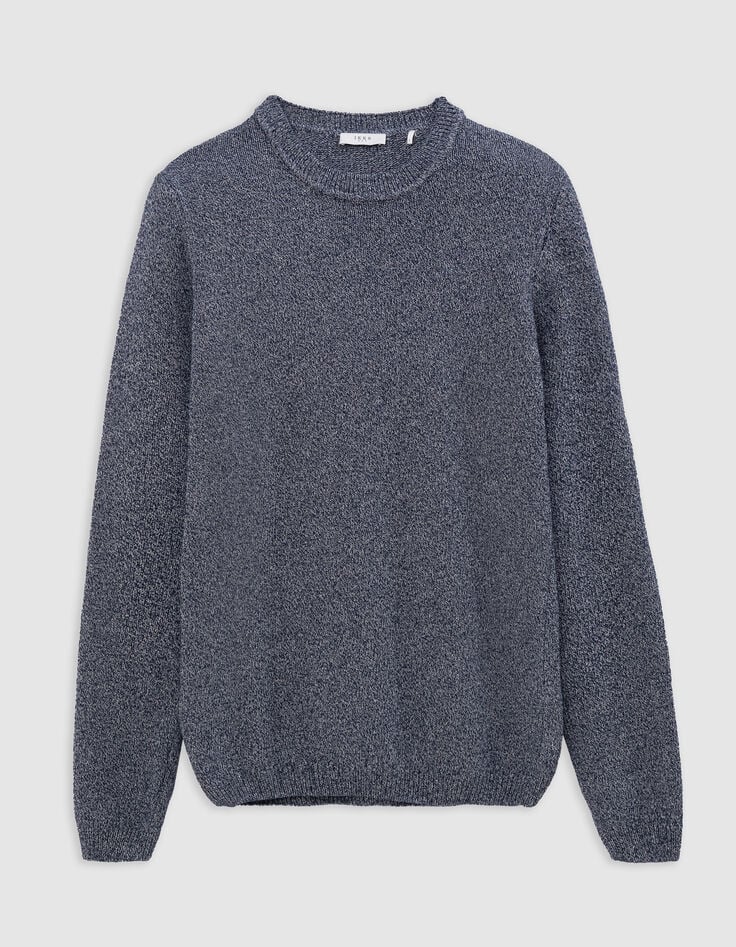 Herrenpullover, tintenfarben, Moulin&eacute;strick, Rundhals-6