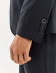 Chaqueta negra jacquard algodón lino Hombre-4