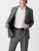 Men&rsquo;s grey wool blend suit jacket-5