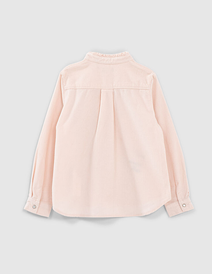 Camisa rosa pálido de pana fina bordada niña-4