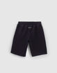 Boys&rsquo; navy techfleece Bermudas, embossed lettering-3