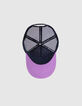Gorra violeta, blanco, malla azul marino niño-5