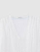 Tee-shirt blanc motif l&eacute;opard en transparence-2