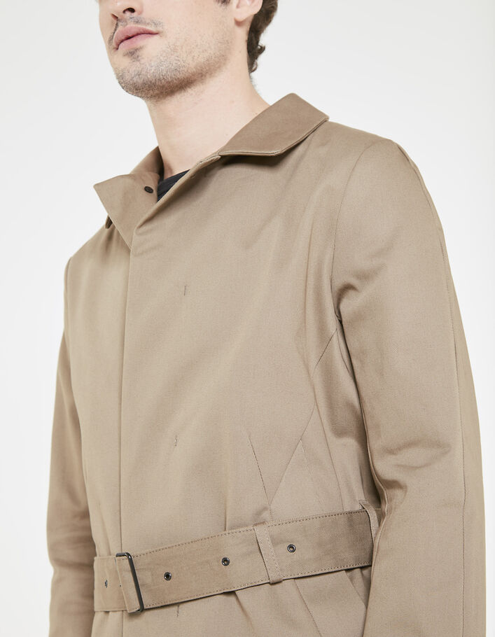 Men's beige trench coat - IKKS