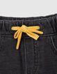 Baby boys’ grey knit trousers with yellow ties-4