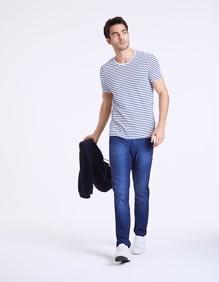 Indigoblauwe slim herenjeans Ashbury-7