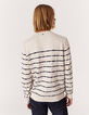 Men’s beige sailor sweater with stone blue & black stripes-4