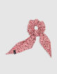 Chouchou-foulchie met roze bloemenprint voor meisjes-4