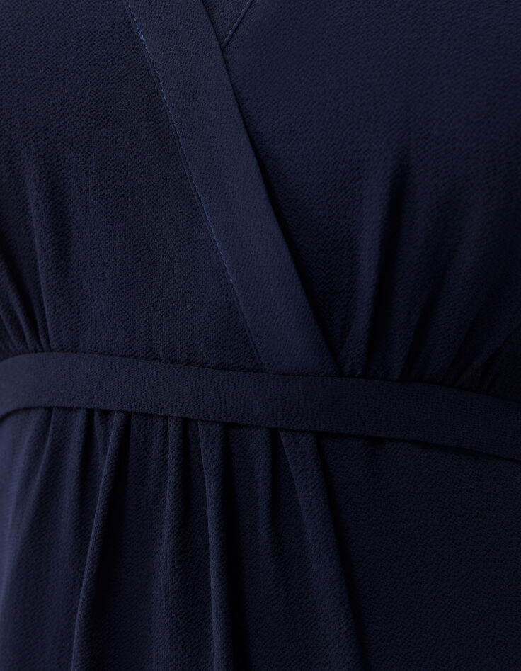 Women’s navy dress with laced back-5 Women’s navy dress with laced back-5