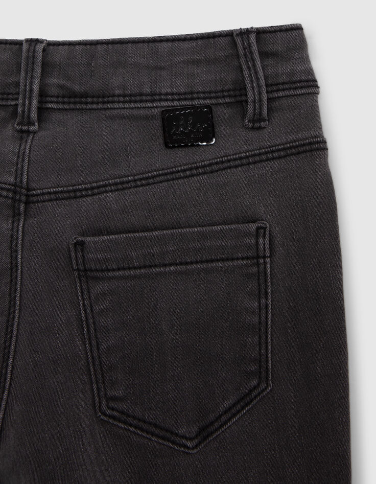 MOM washed black jeans with girl studs-6