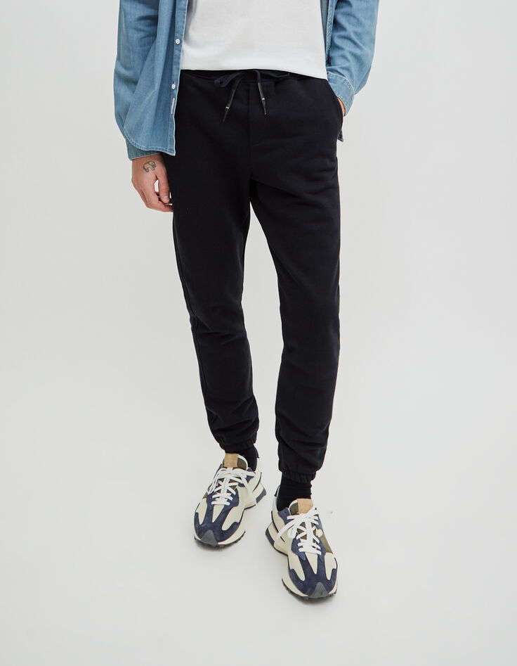 Men&rsquo;s navy sweatshirt fabric joggers-2