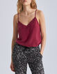 Top camelia esprit lingerie soie brodée Femme-1
