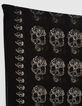 Schwarzer, feiner Damenschal mit Totenkopfmotiv-5