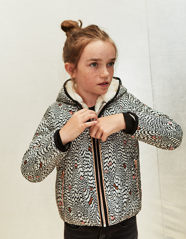 Girls’ printed padded jacket-1