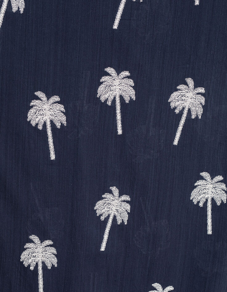 Pañuelo marino jacquard con motivos palmeras I.Code-2