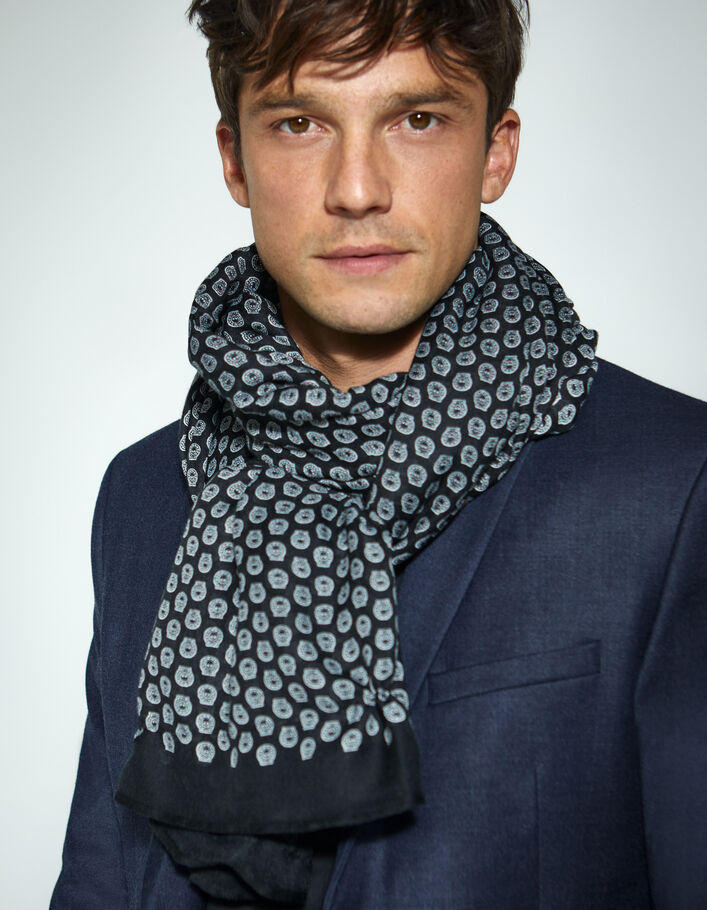 Fular negro minimalista Hombre