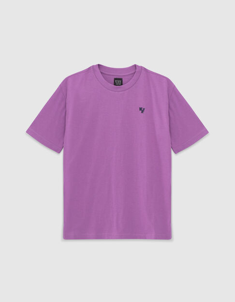 Violet T-shirt opdruk fluwelen flocking rug jongens - IKKS