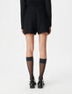 Schwarze Deckshorts f&uuml;r Frauen mit Tweed-Effekt-3