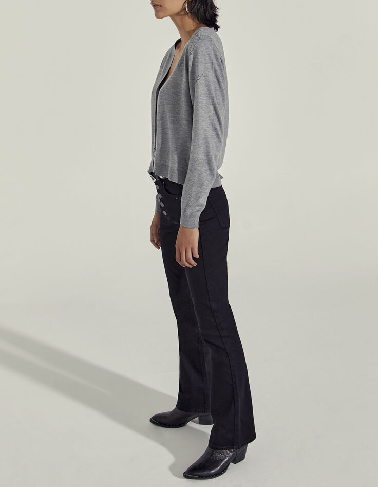 Women’s light grey cardigan with lightning diamanté-3